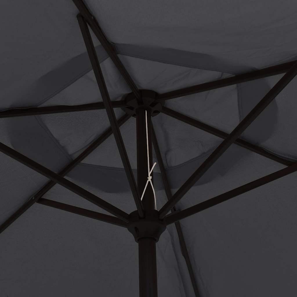Sombrilla de aluminio gris antracita 200x224 cm