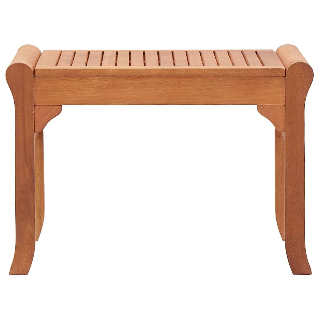 Banco de jardín de madera maciza de eucalipto 110 cm