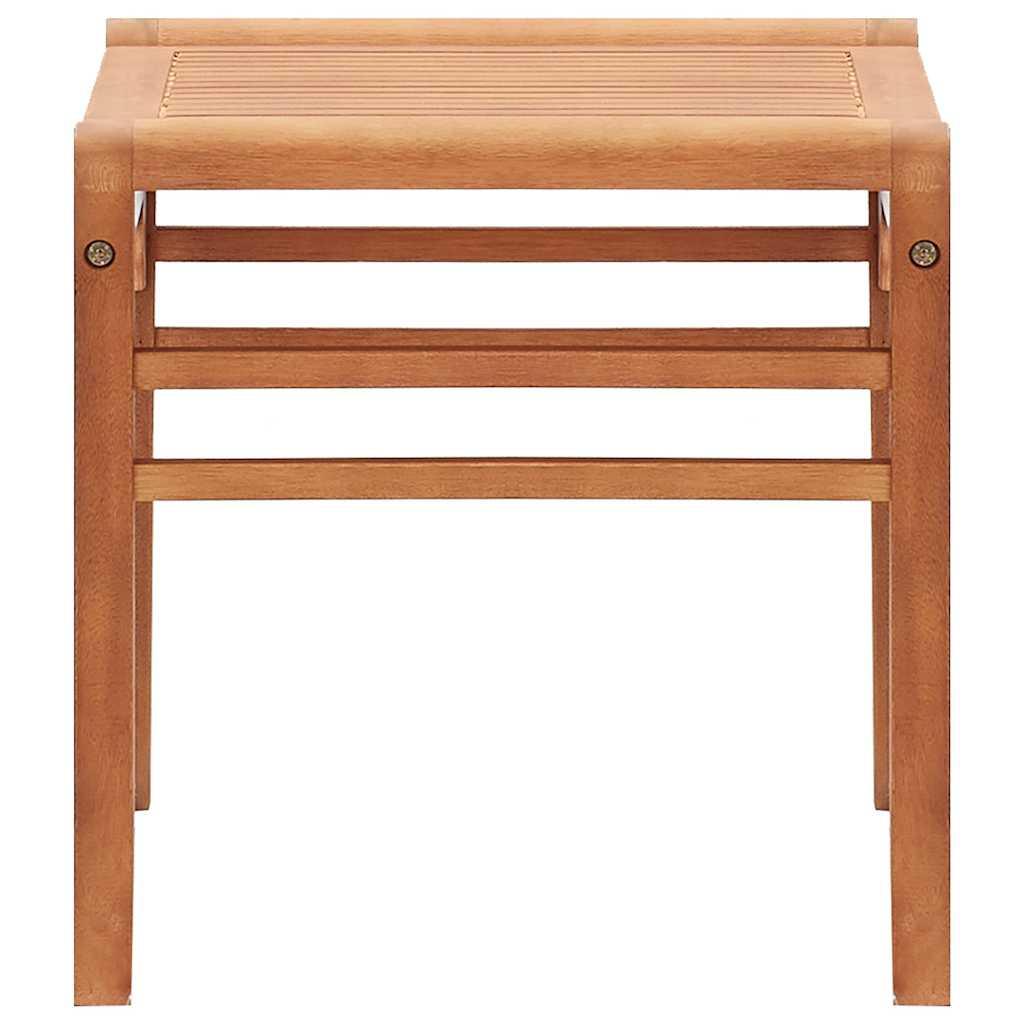 Banco de jardín de madera maciza de eucalipto 110 cm
