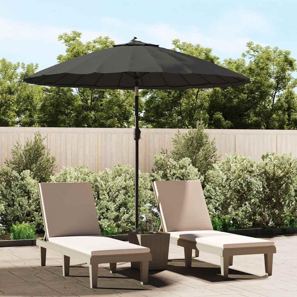 Sombrilla de jardín con palo de aluminio gris antracita 500 cm