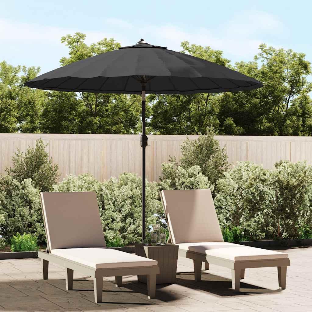 Sombrilla de jardín con palo de aluminio gris antracita 500 cm