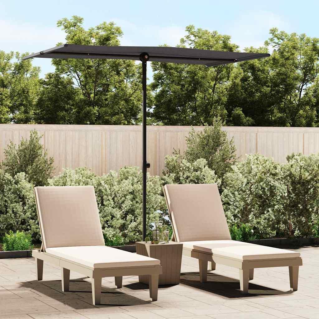 Sombrilla de jardín con palo de aluminio gris antracita 500 cm