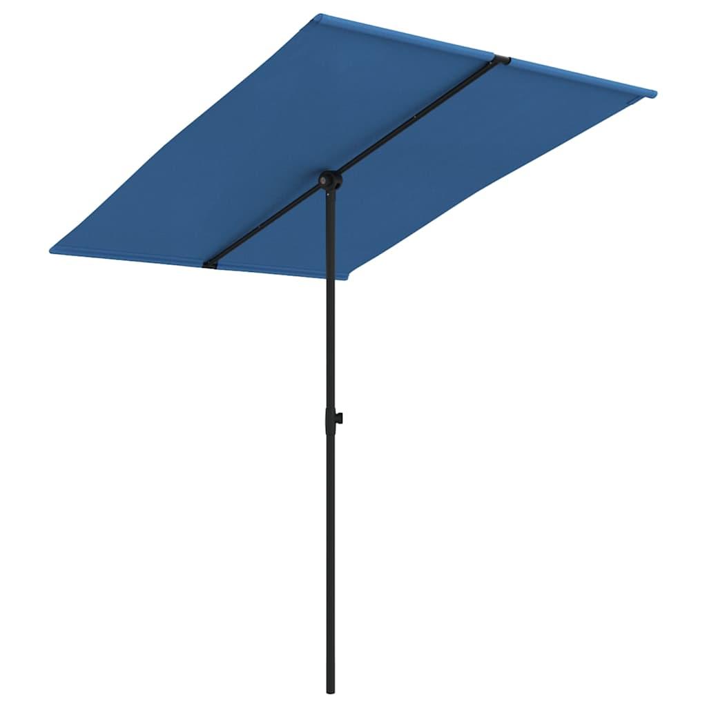 Sombrilla de jardín con palo de aluminio azul azure 270x246 cm