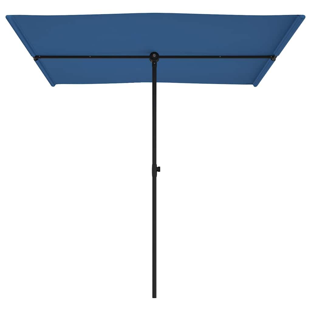 Sombrilla de jardín con palo de aluminio azul azure 270x246 cm