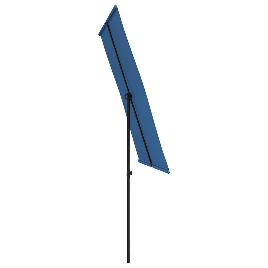 Sombrilla de jardín con palo de aluminio azul azure 270x246 cm