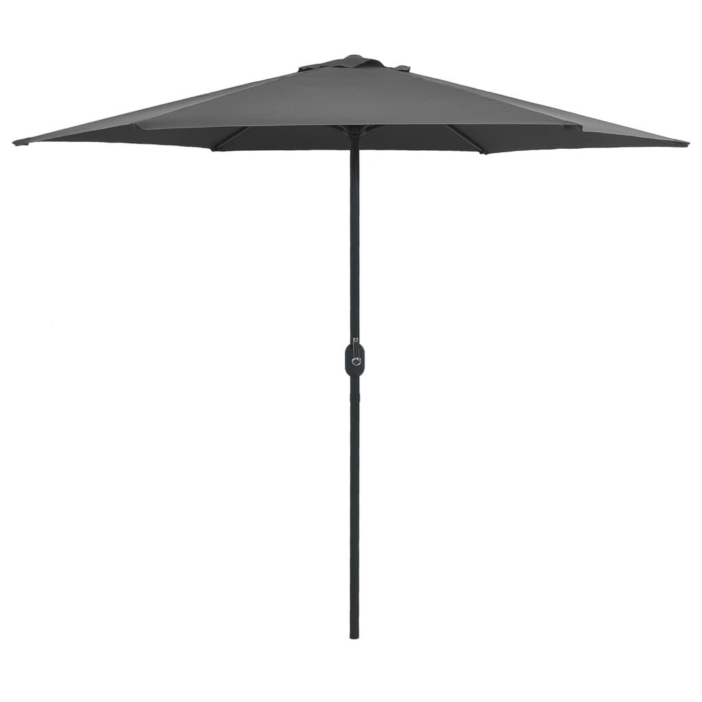Sombrilla de jardín con palo de aluminio gris antracita 500 cm