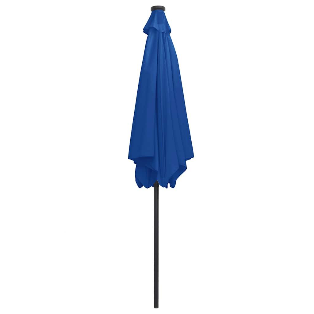 Sombrilla de jardín luces LED palo de aluminio antracita 270 cm