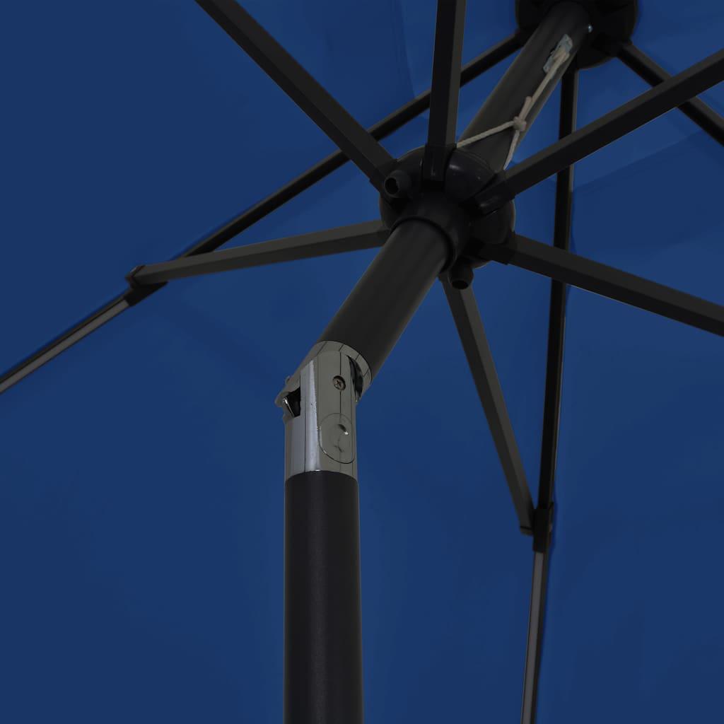 Sombrilla de jardín luces LED palo de aluminio antracita 270 cm