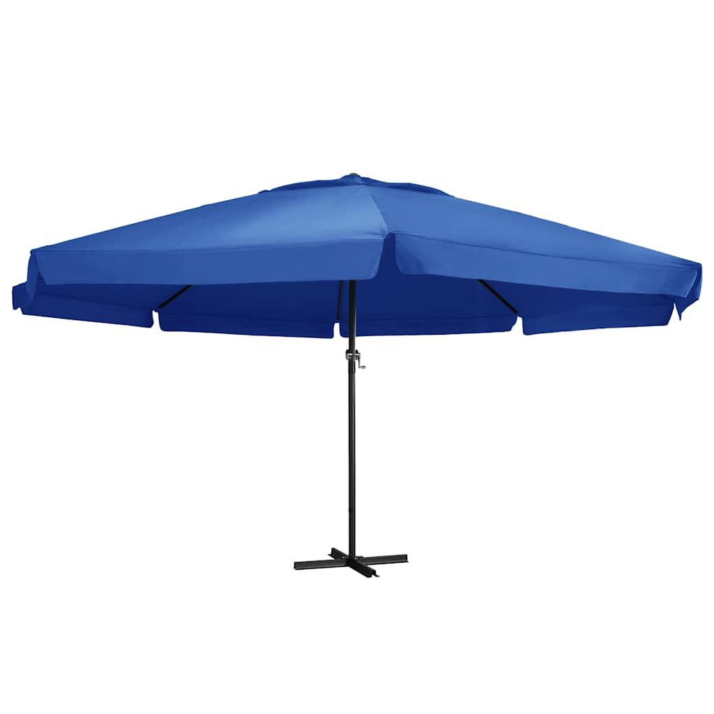 Sombrilla de jardín con palo de aluminio azul azure 270x246 cm
