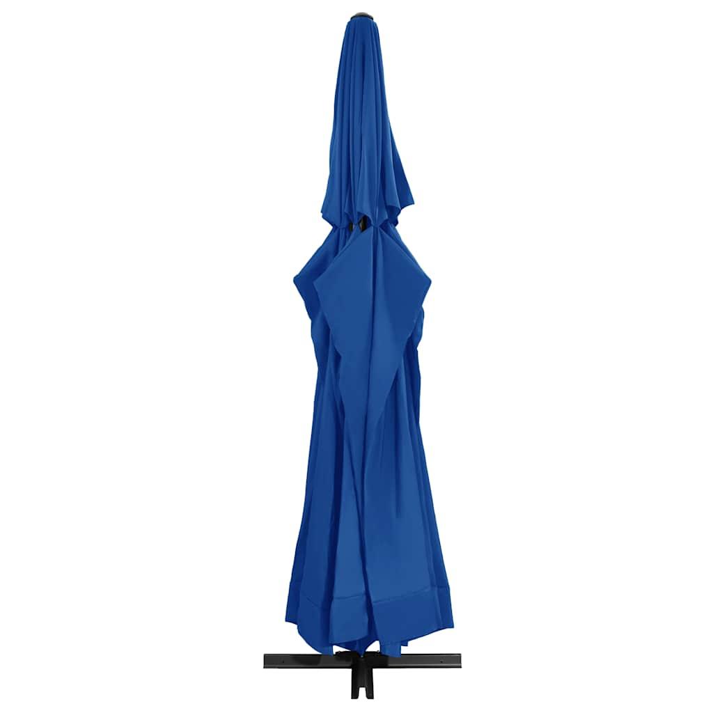 Sombrilla de jardín con palo de aluminio azul azure 270x246 cm