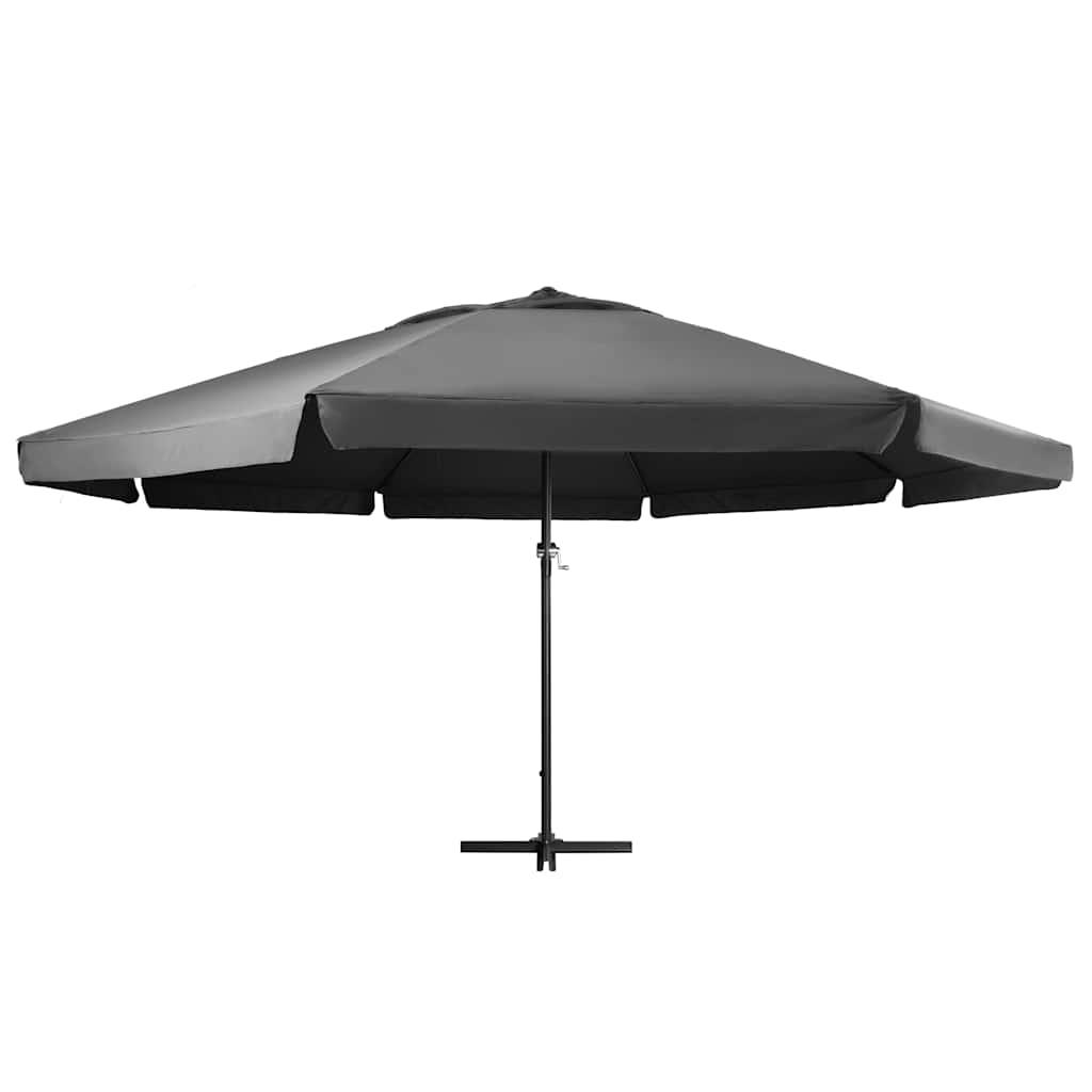 Sombrilla de jardín con palo de aluminio gris antracita 500 cm
