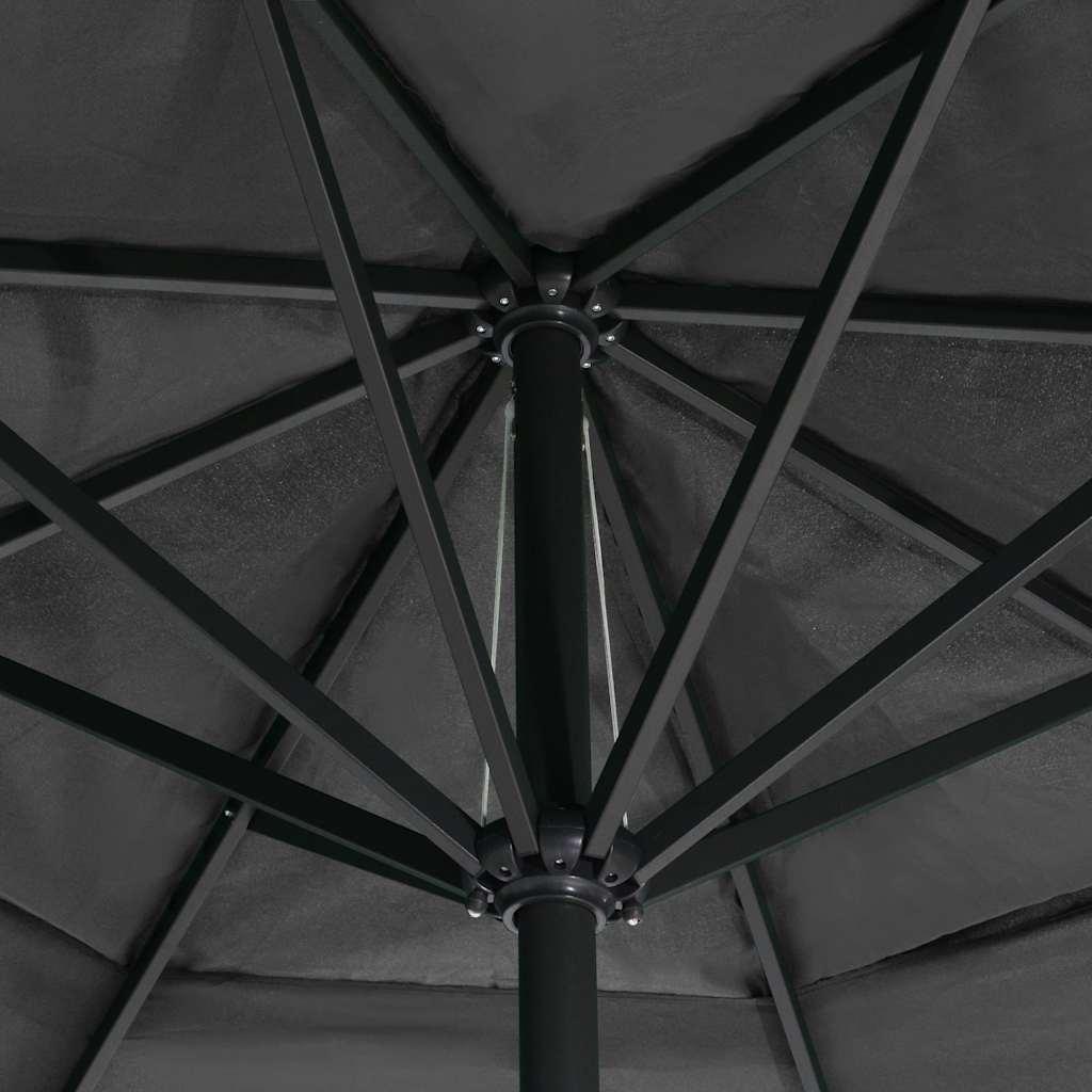 Sombrilla de jardín con palo de aluminio gris antracita 500 cm