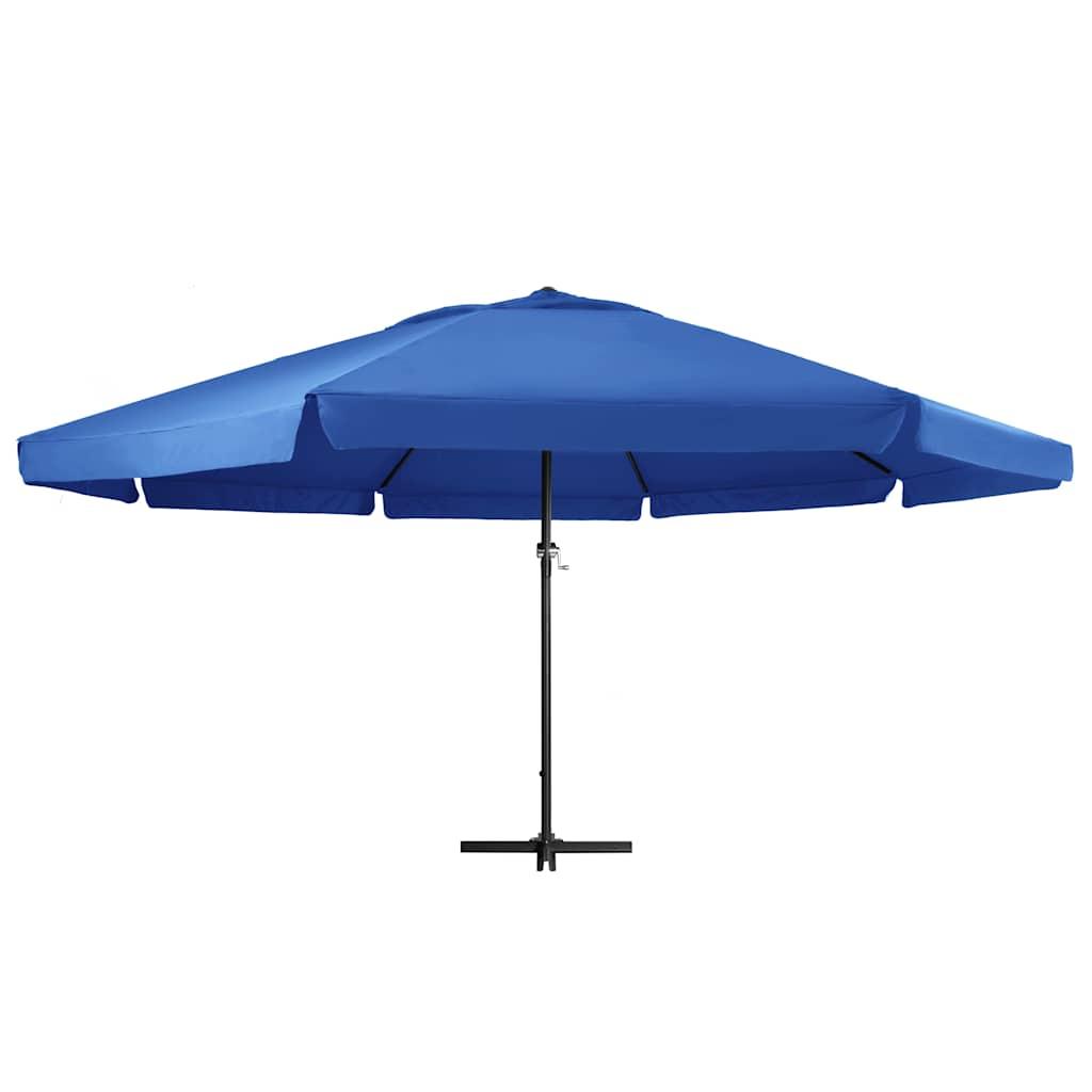 Sombrilla de jardín con palo de aluminio azul azure 270x246 cm