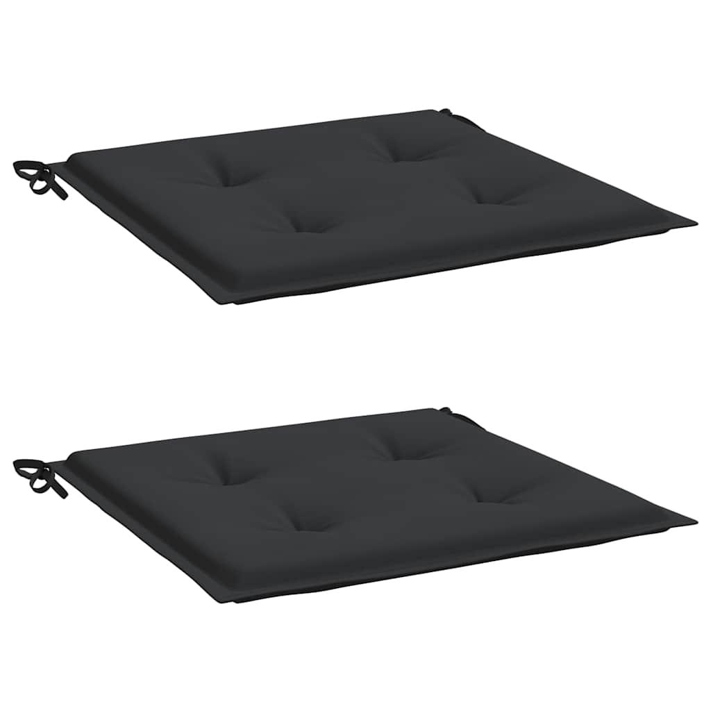 Cojines silla de jardín 2 uds tela Oxford antracita 50x50x3 cm