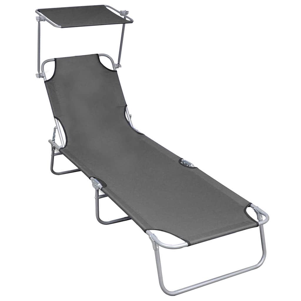 Tumbona plegable con toldo