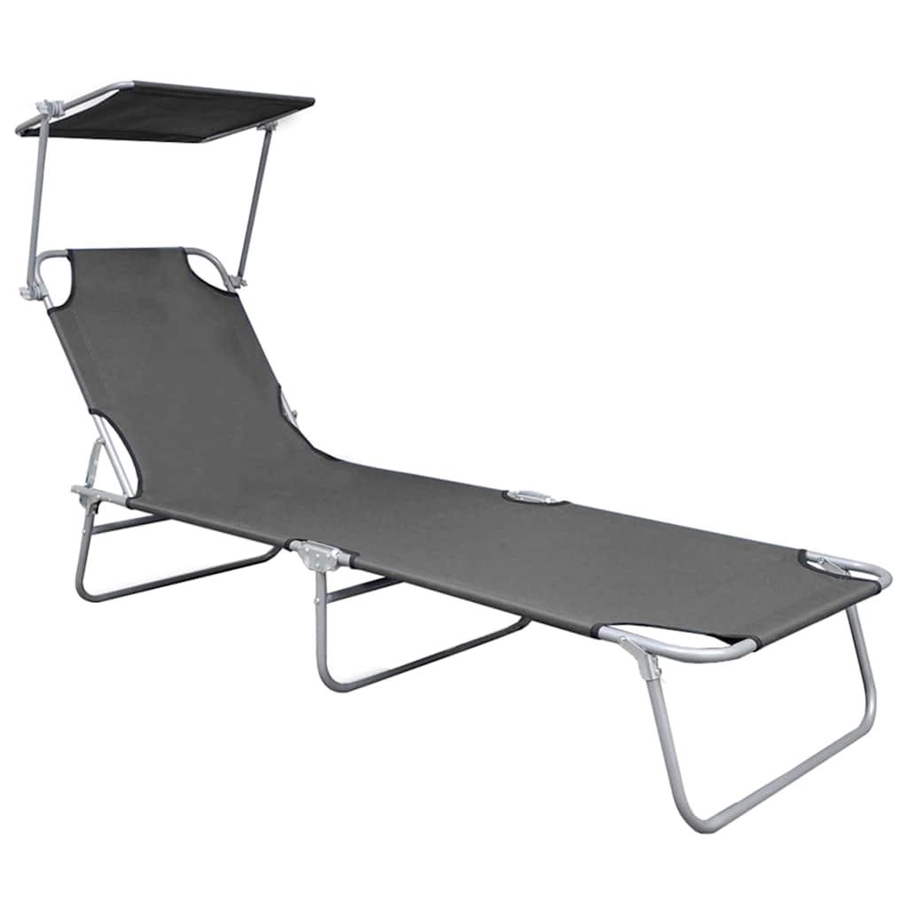 Tumbona plegable con toldo