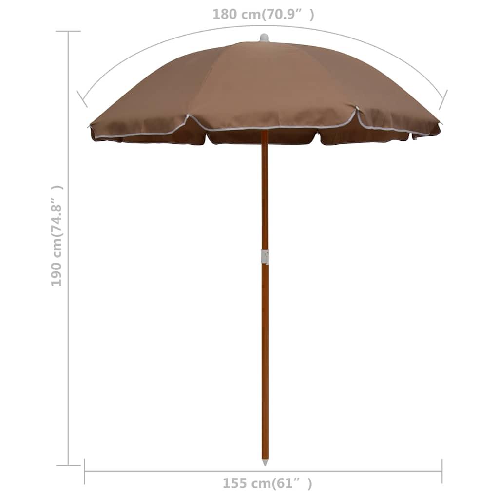 Sombrilla de jardín con palo de acero rojo burdeos 300x230 cm