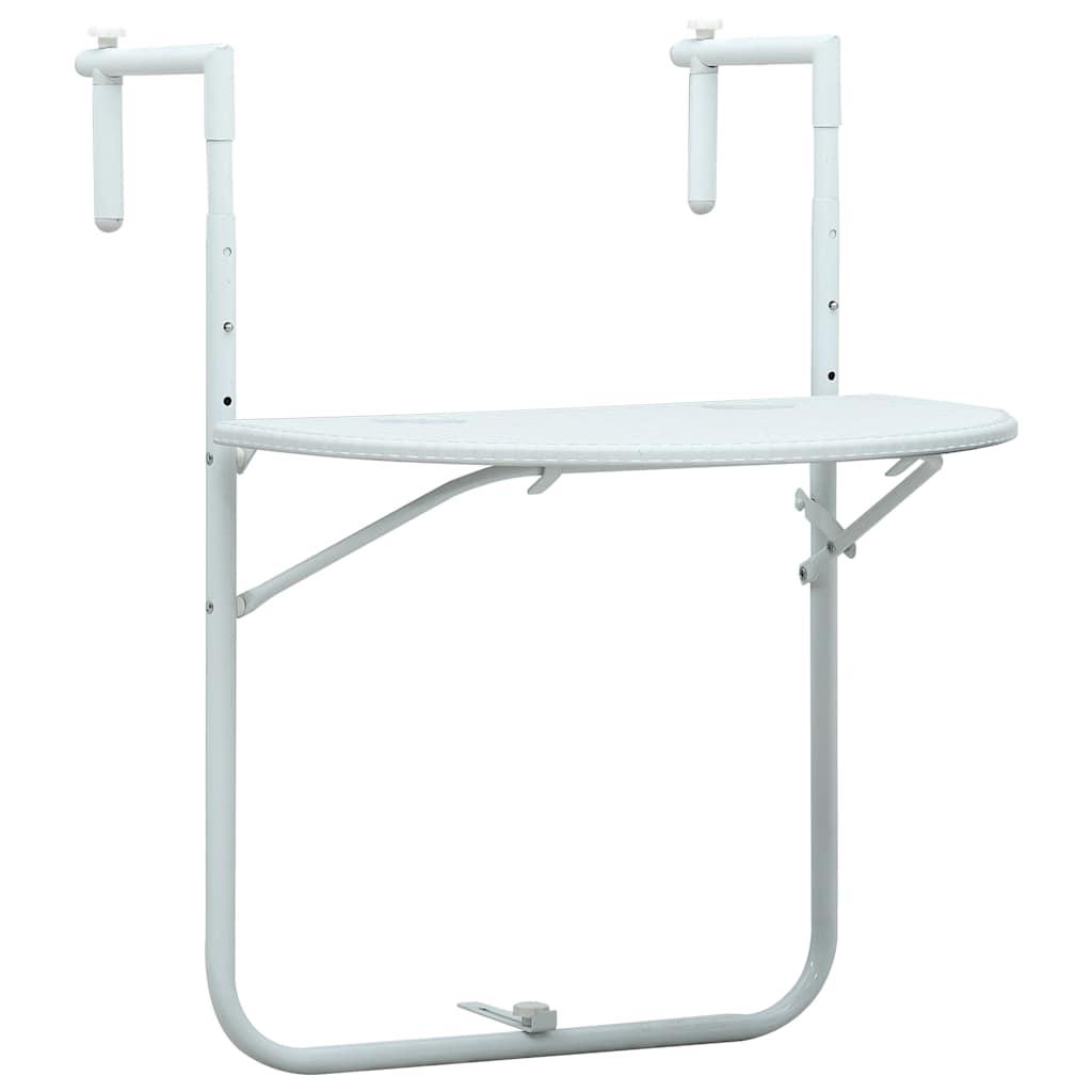 Mesa balcón colgante plástico aspecto ratán