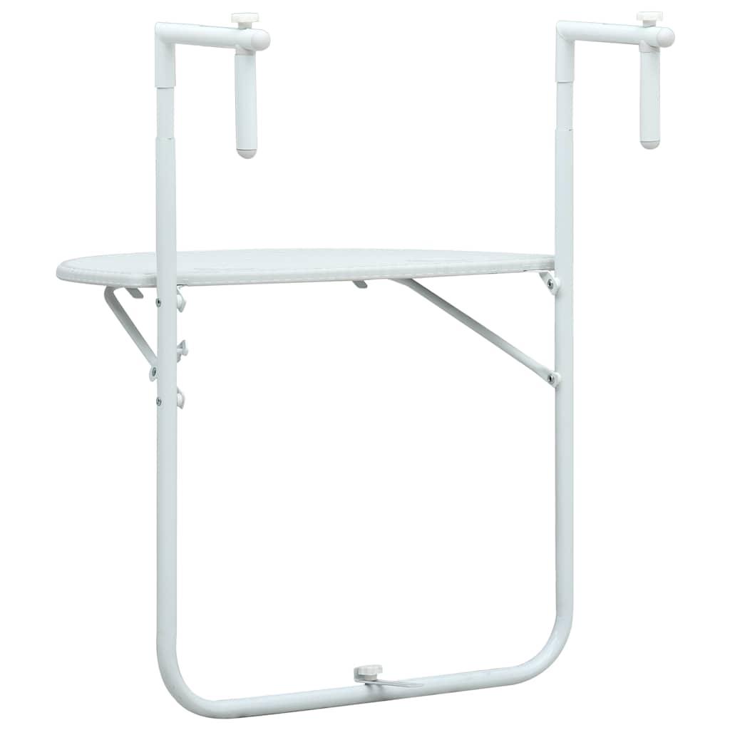 Mesa balcón colgante plástico aspecto ratán