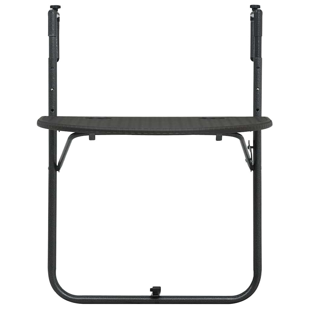Mesa balcón colgante plástico aspecto ratán