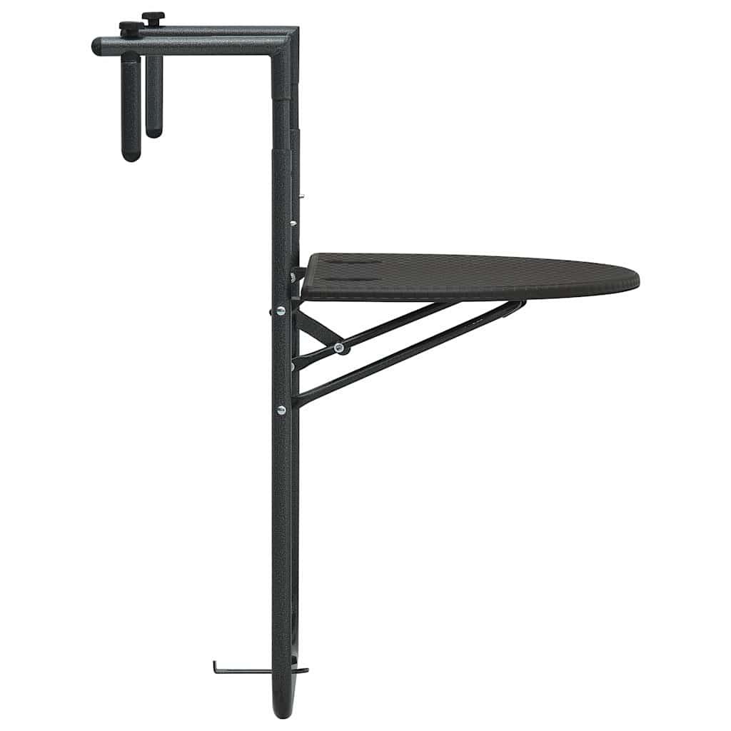 Mesa balcón colgante plástico aspecto ratán