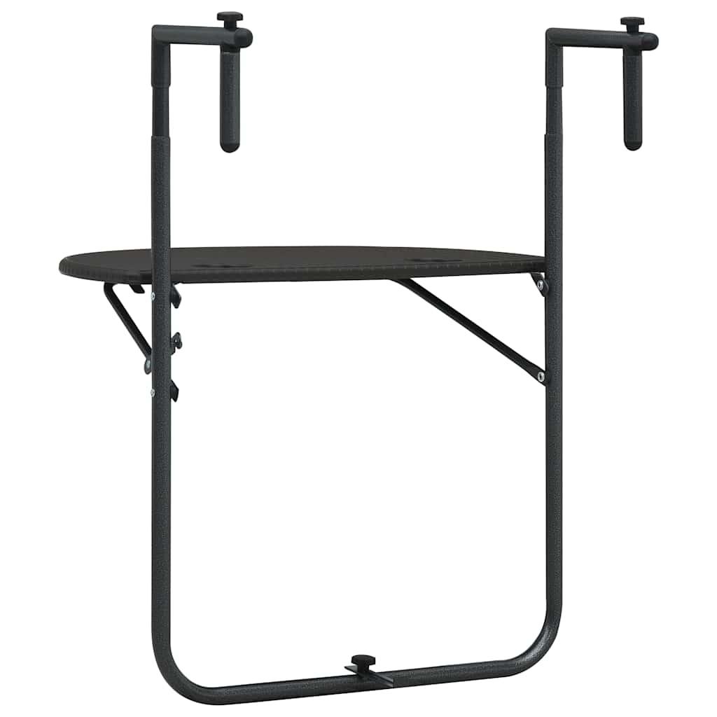 Mesa balcón colgante plástico aspecto ratán