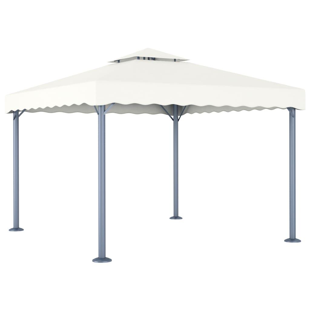 Cenador gris antracita aluminio 300x300 cm
