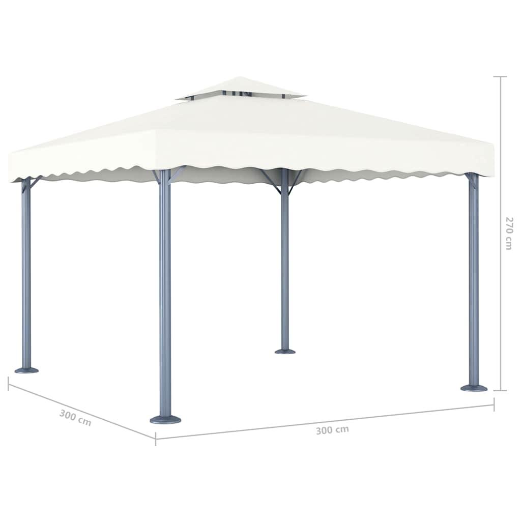 Cenador gris antracita aluminio 300x300 cm
