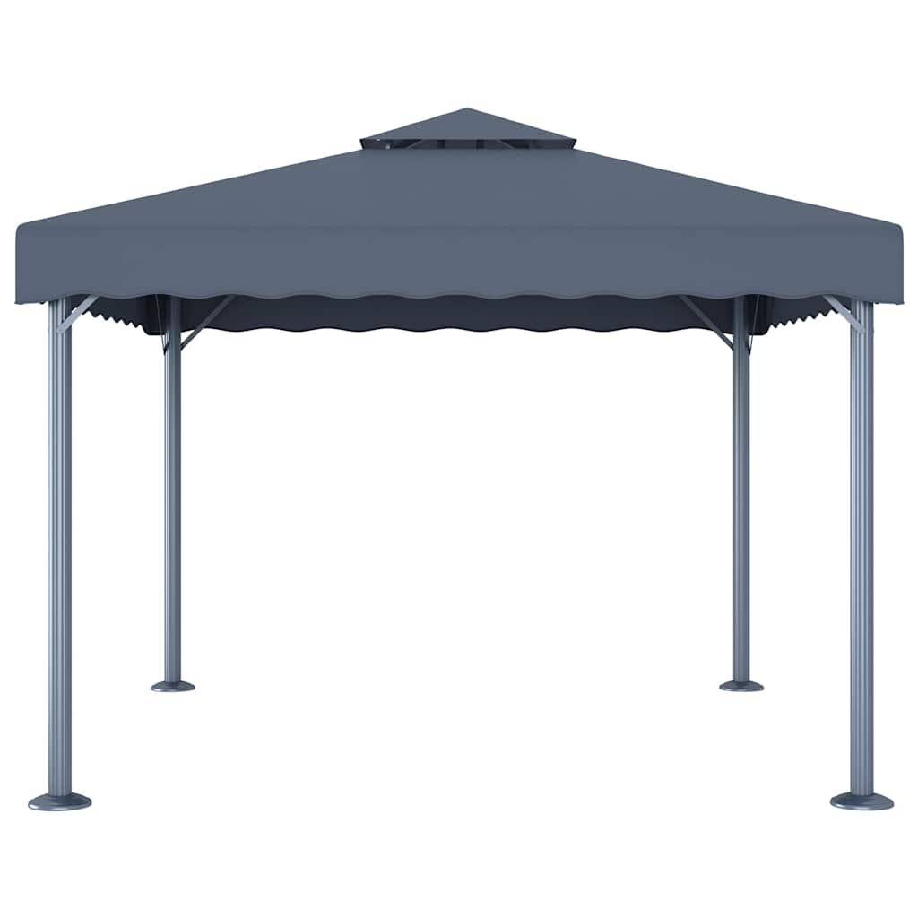 Cenador gris antracita aluminio 300x300 cm
