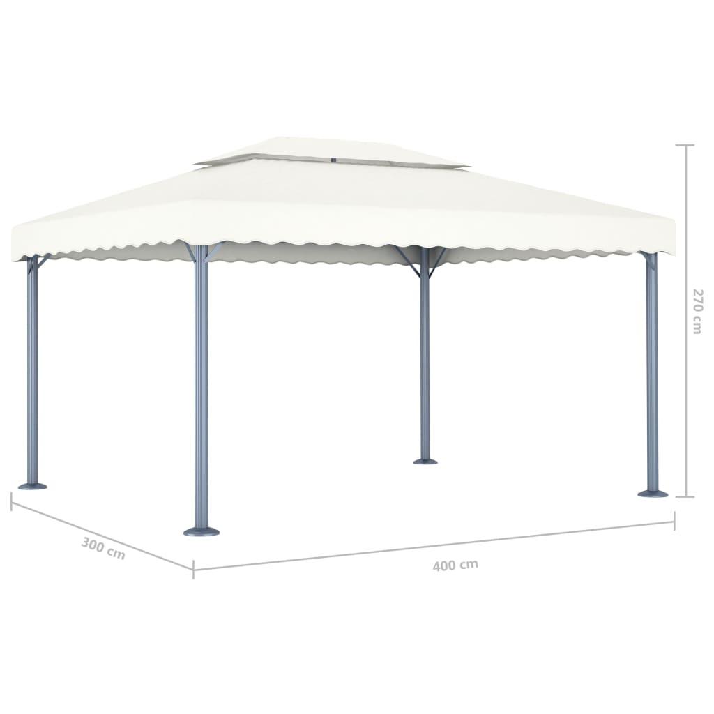 Cenador gris antracita aluminio 300x300 cm