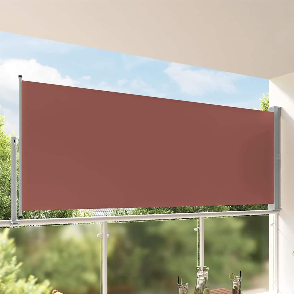 Toldo lateral retráctil para patio gris antracita 140x1200 cm