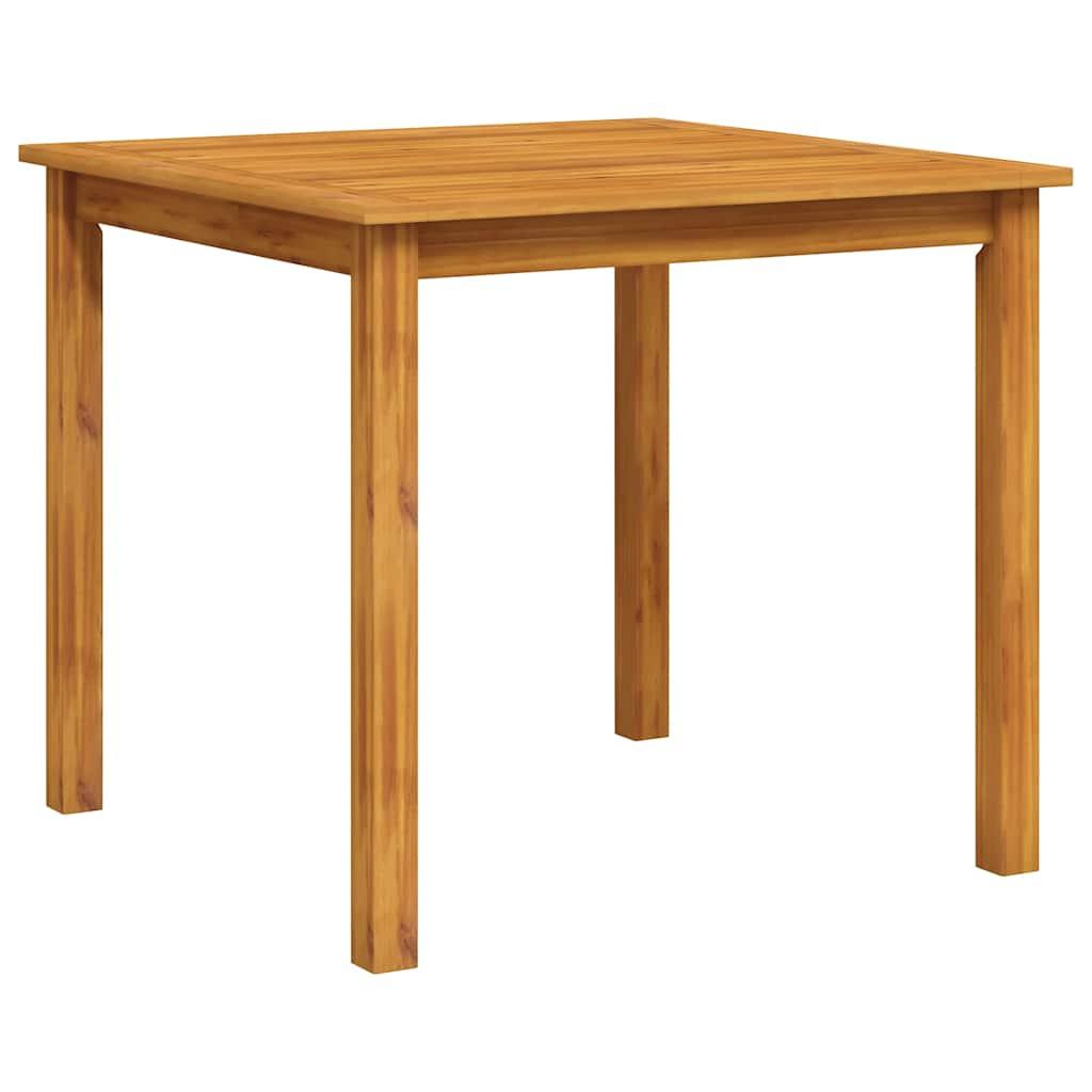 Mesa de jardín madera maciza acacia negro y marrón 123x60x74 cm