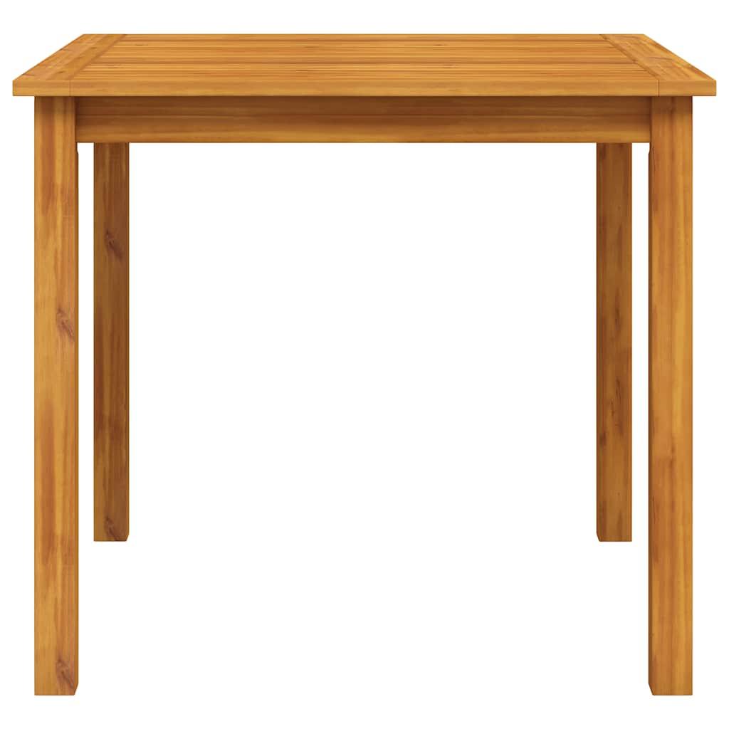 Mesa de jardín madera maciza acacia negro y marrón 123x60x74 cm