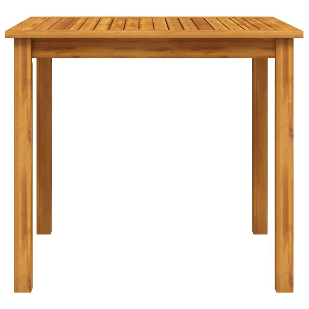 Mesa de jardín madera maciza acacia negro y marrón 123x60x74 cm