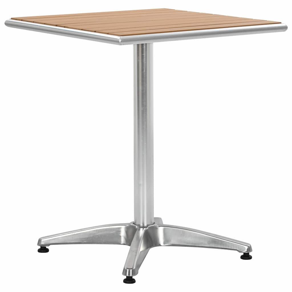 Mesa de jardín de aluminio y WPC