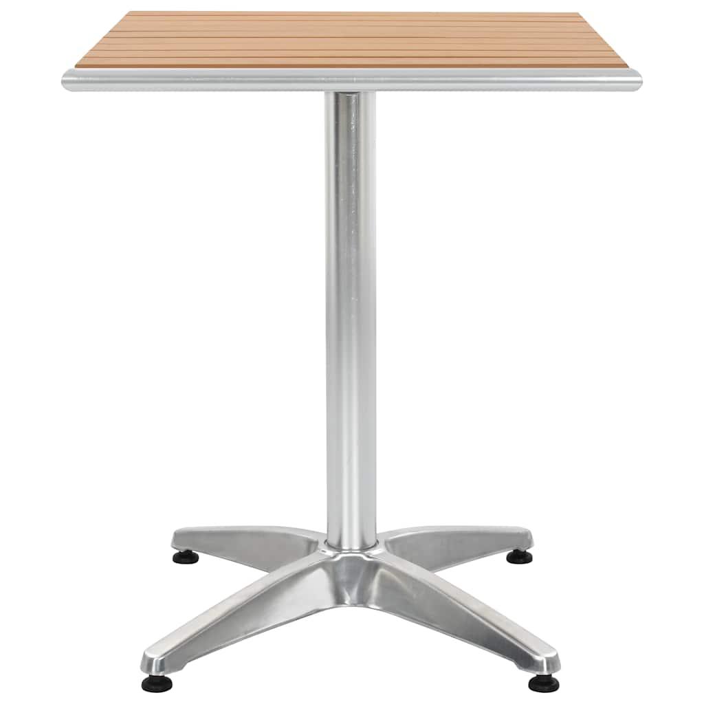 Mesa de jardín de aluminio y WPC