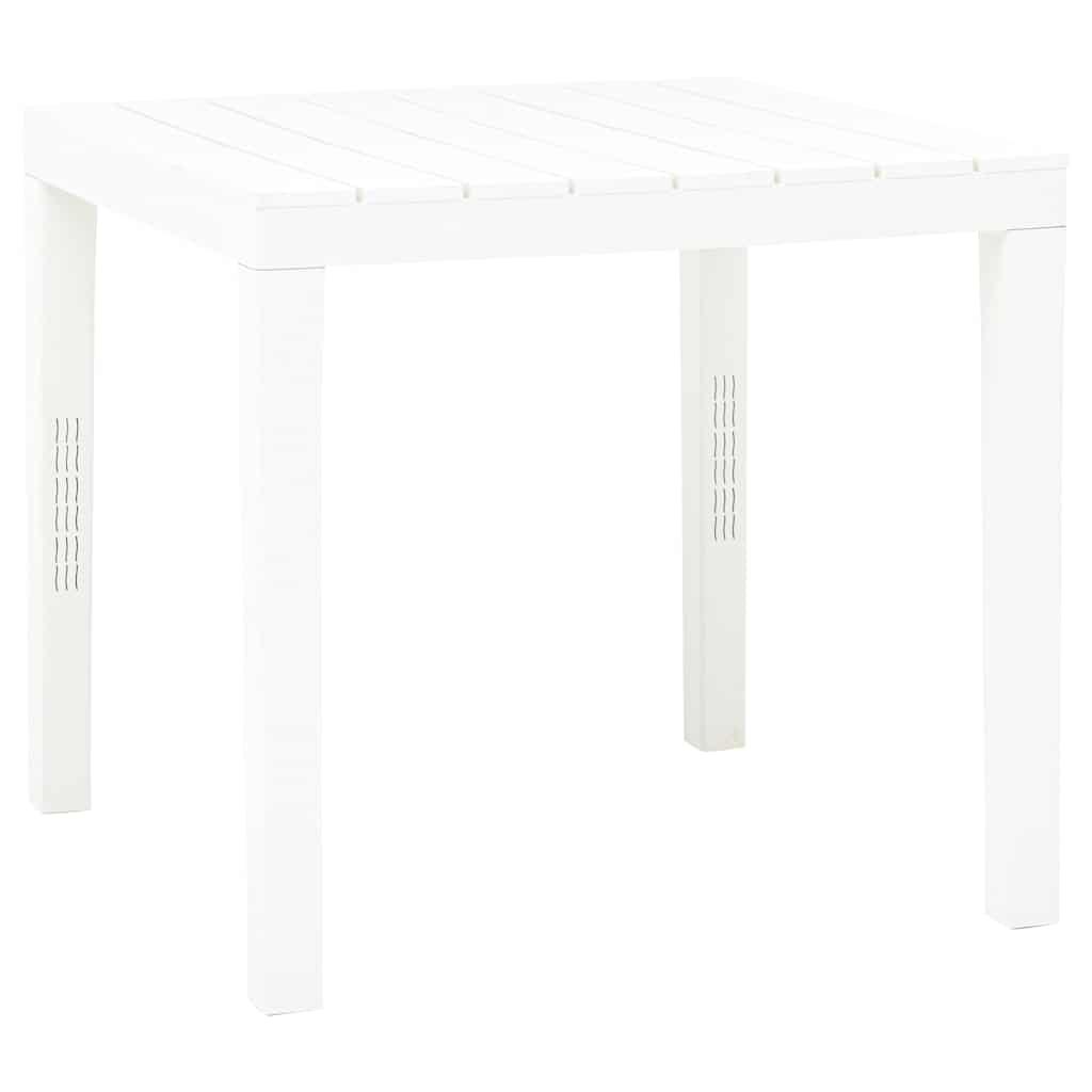 Mesa de jardín con 2 bancos plástico blanco