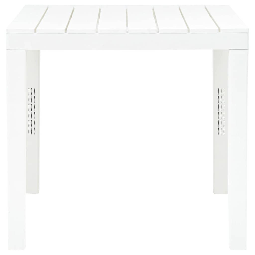 Mesa de jardín con 2 bancos plástico blanco