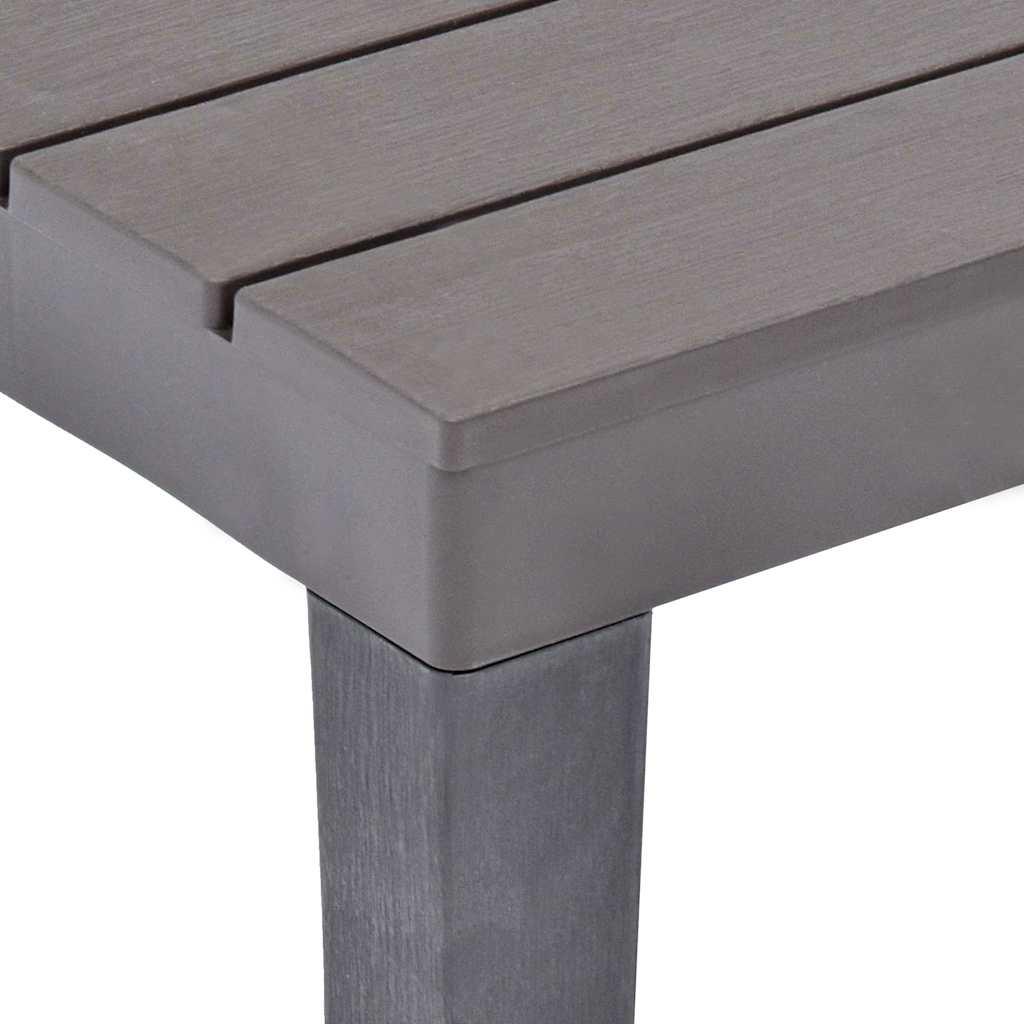 Mesa de jardín con 2 bancos plástico blanco