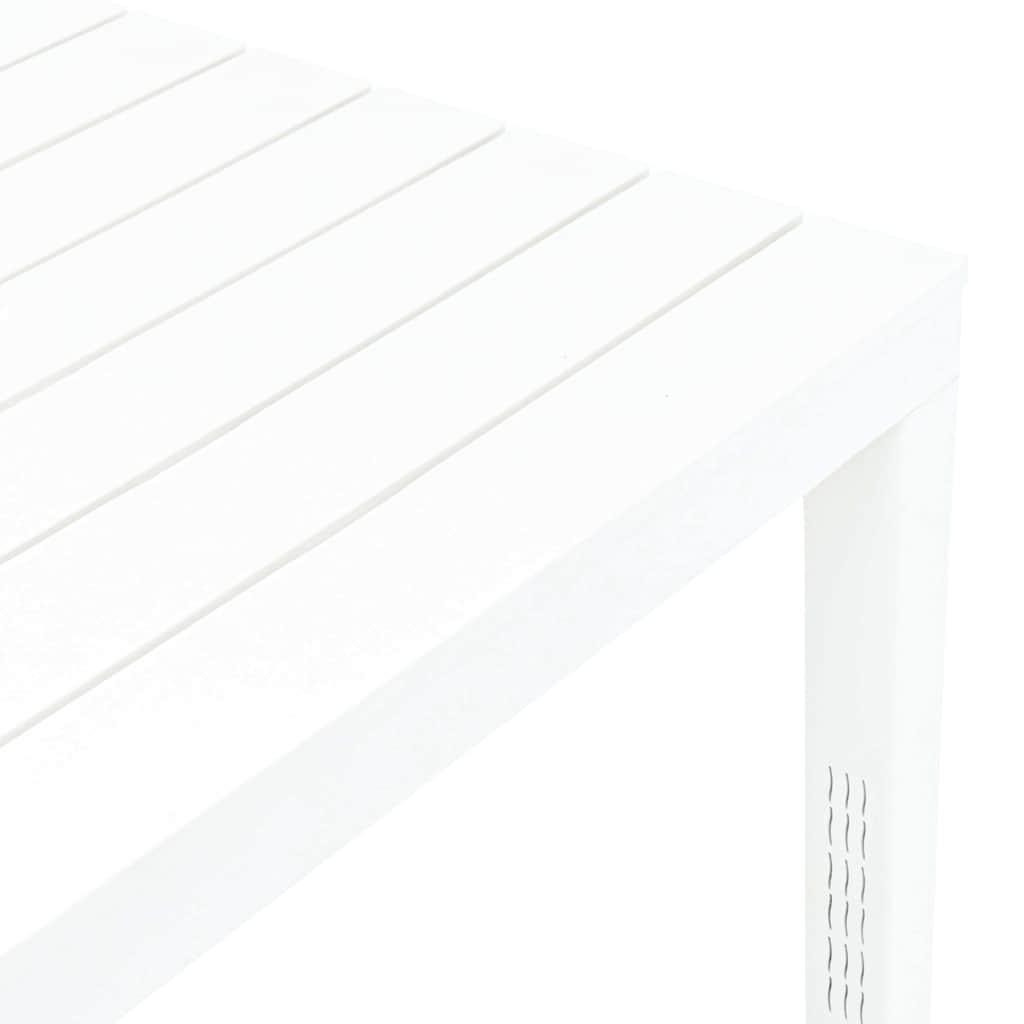 Mesa de jardín de plástico gris antracita 216x90x72 cm