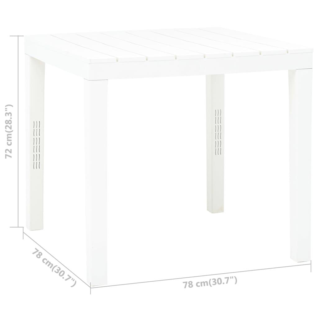 Mesa de jardín de plástico gris antracita 216x90x72 cm