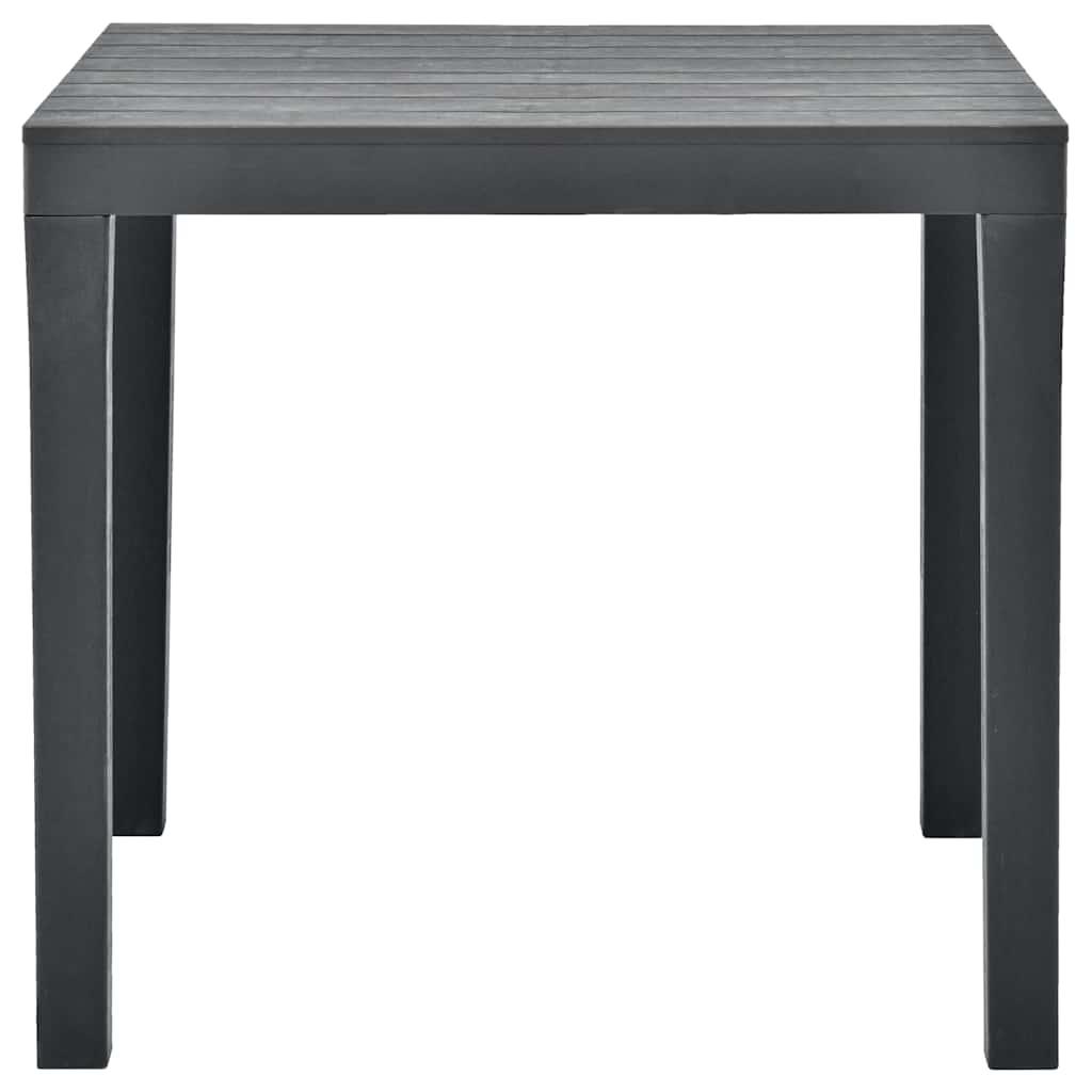 Mesa de jardín de plástico gris antracita 216x90x72 cm