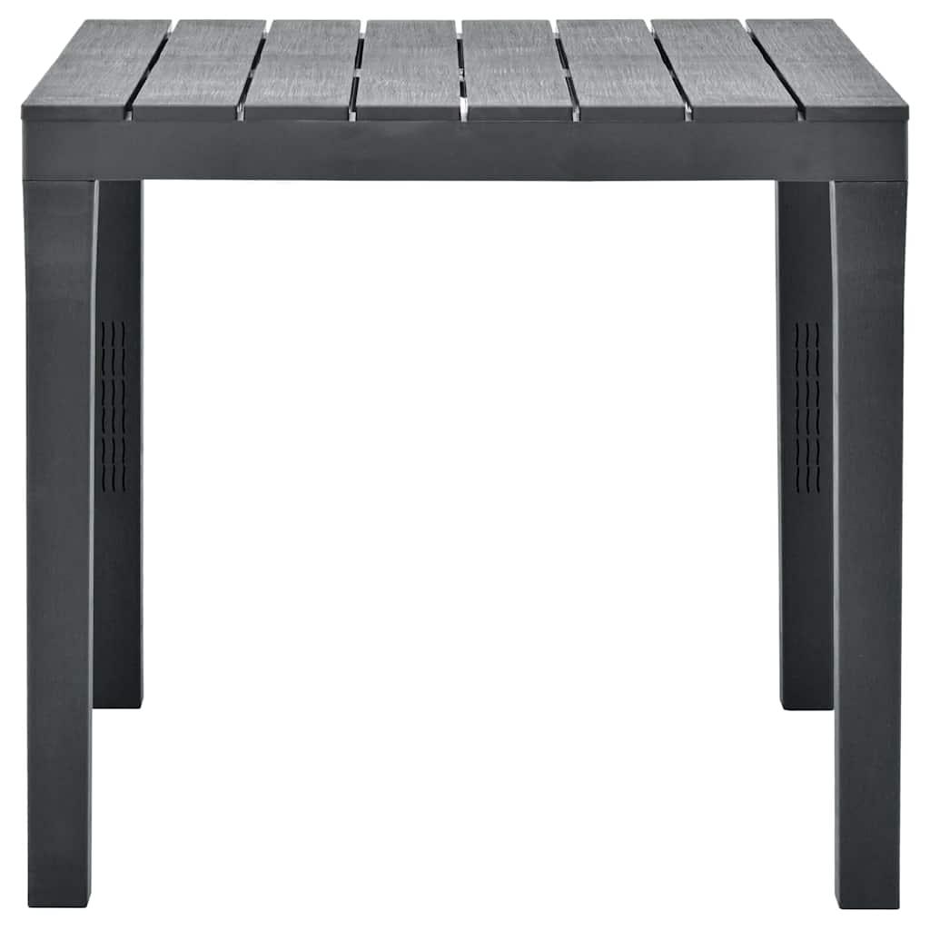 Mesa de jardín de plástico gris antracita 216x90x72 cm