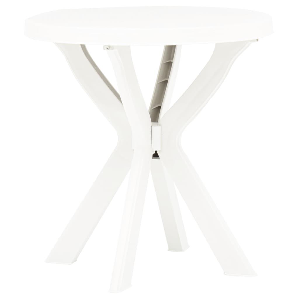 Mesa bistro blanca plástico 70x70x72 cm