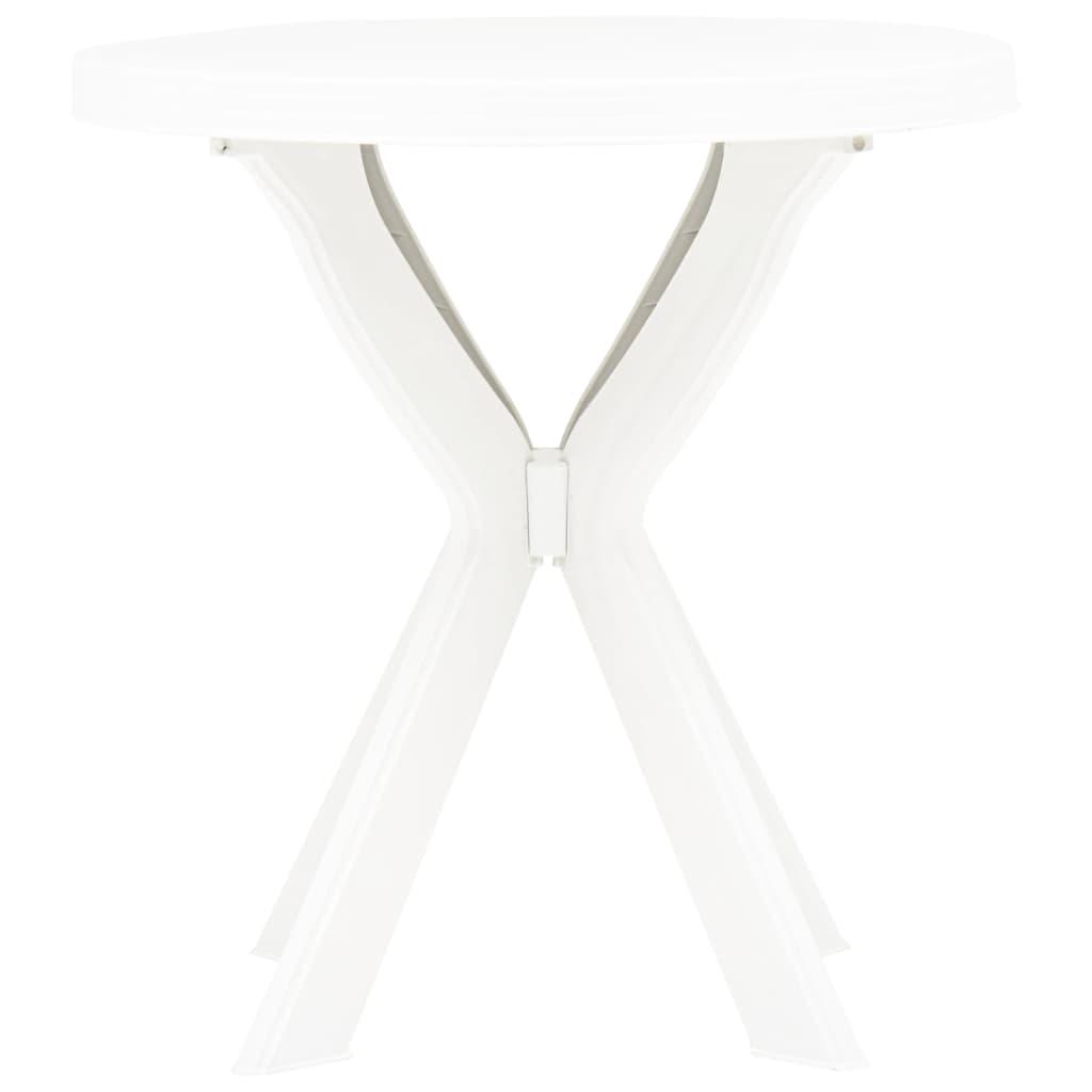 Mesa bistro blanca plástico 70x70x72 cm
