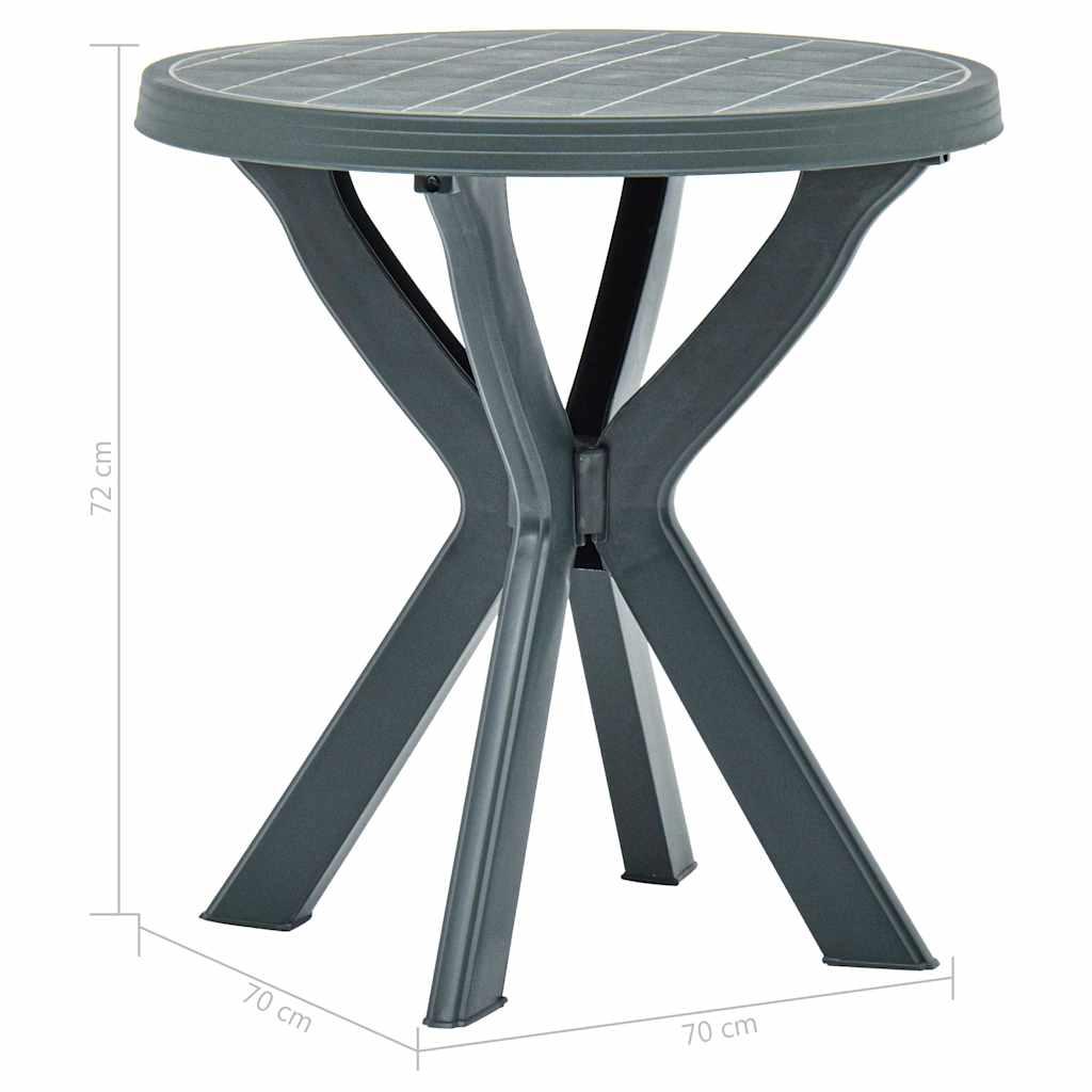 Mesa bistró plástico gris antracita 70x70x72 cm