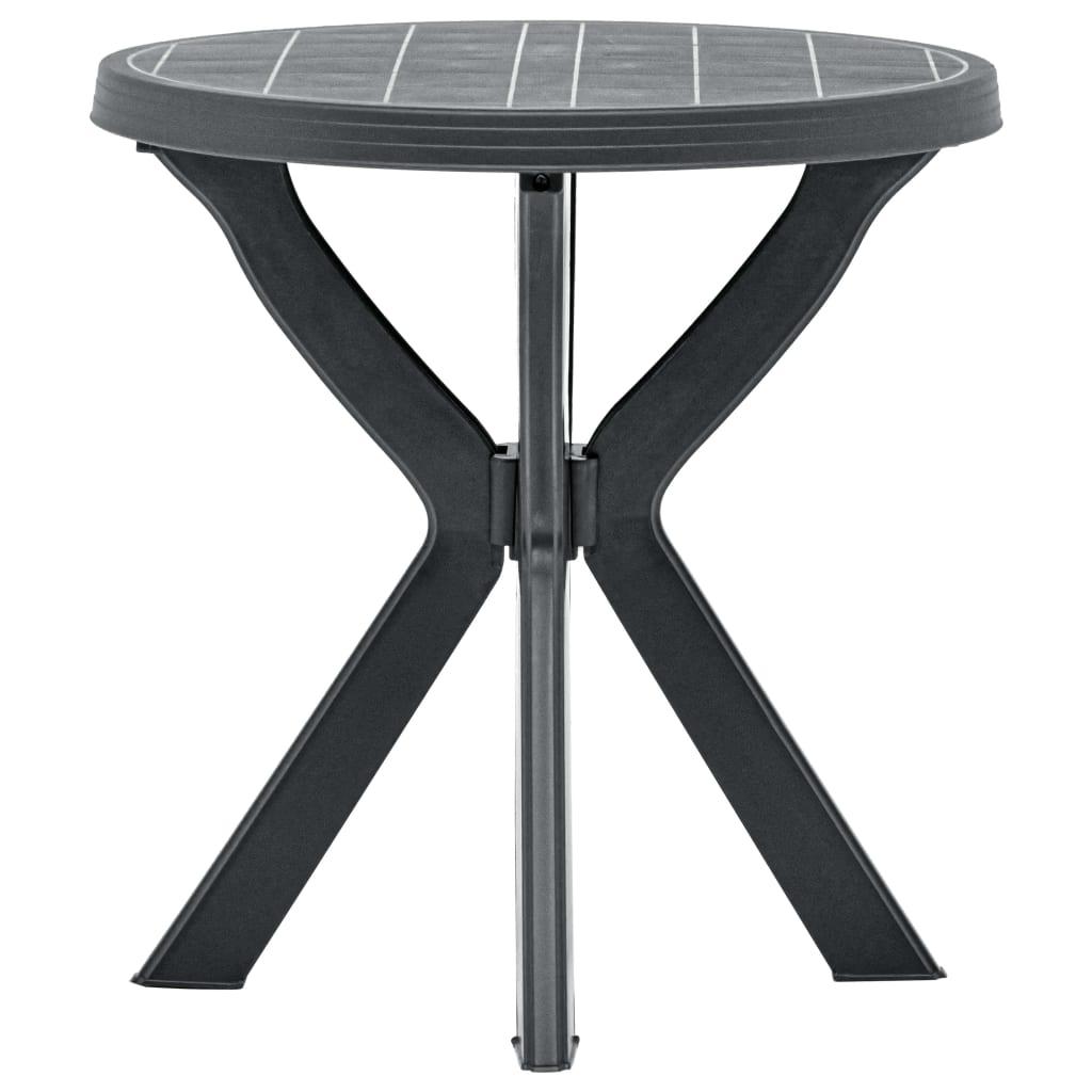Mesa bistró plástico gris antracita 70x70x72 cm