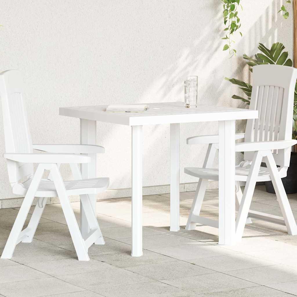 Mesa de jardín de plástico gris antracita 216x90x72 cm