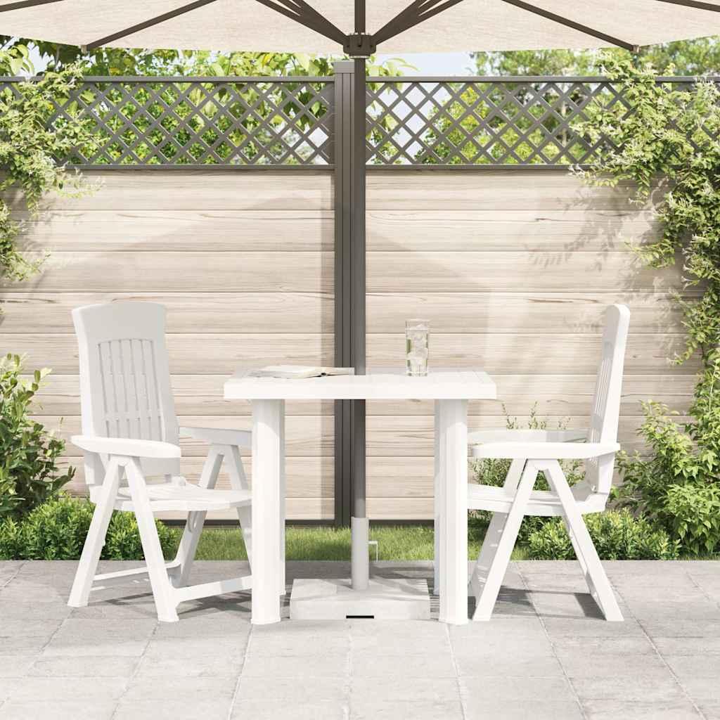 Mesa de jardín de plástico gris antracita 216x90x72 cm