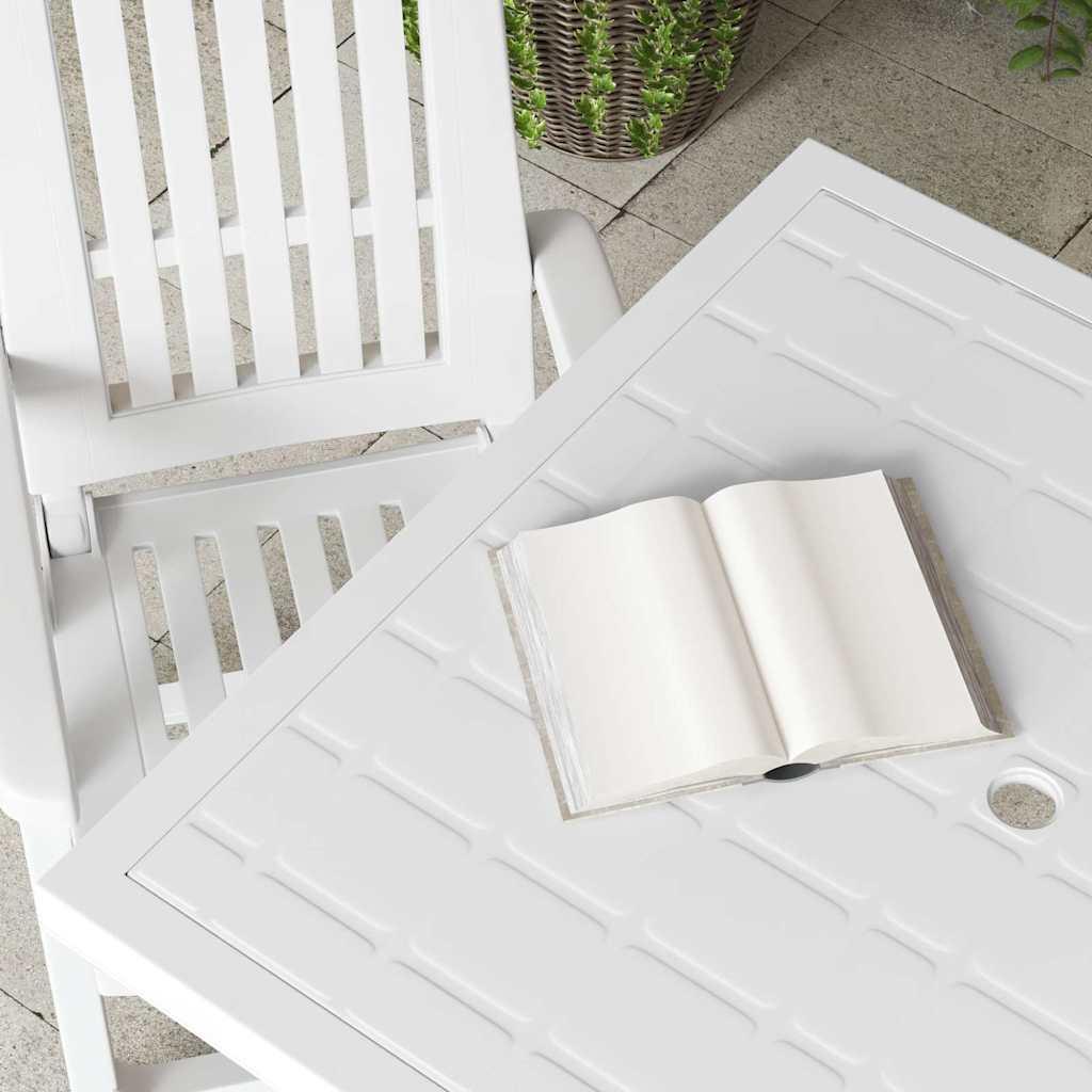 Mesa de jardín de plástico gris antracita 216x90x72 cm